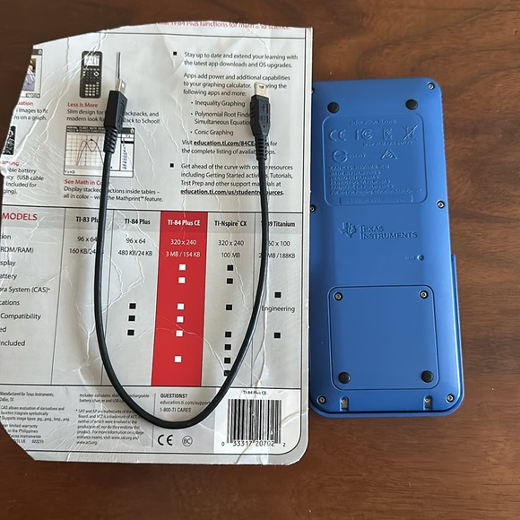 Texas Instruments TI-84 Plus CE and manuals - Picture 5 of 6